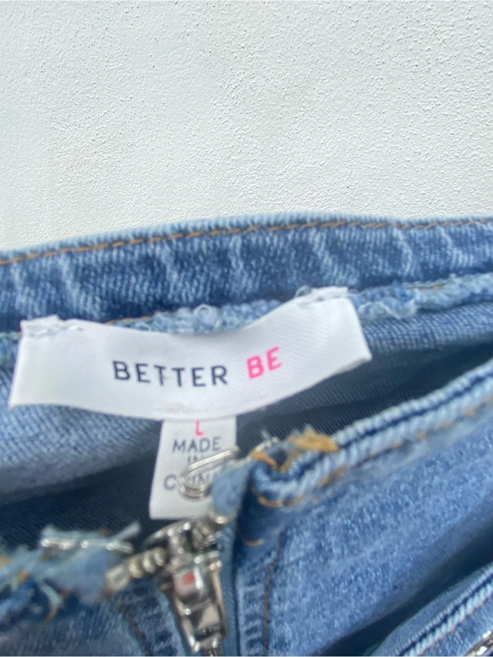 Oversized Crossed Buckle Denim Mini Skirt Size Large - Picture 5 of 5